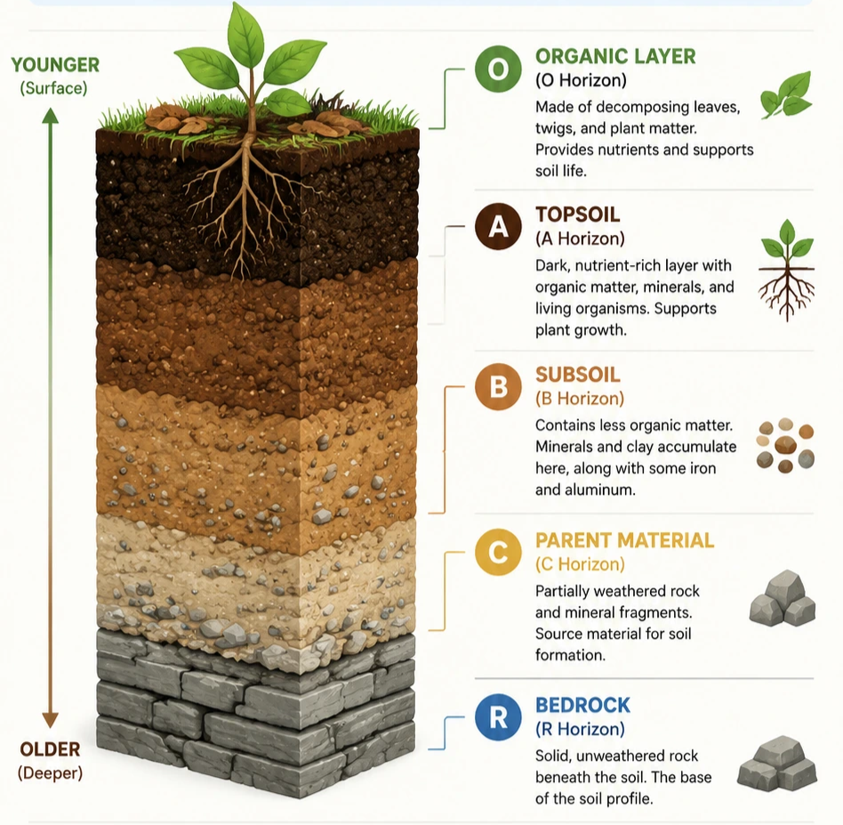 Soil layers explained